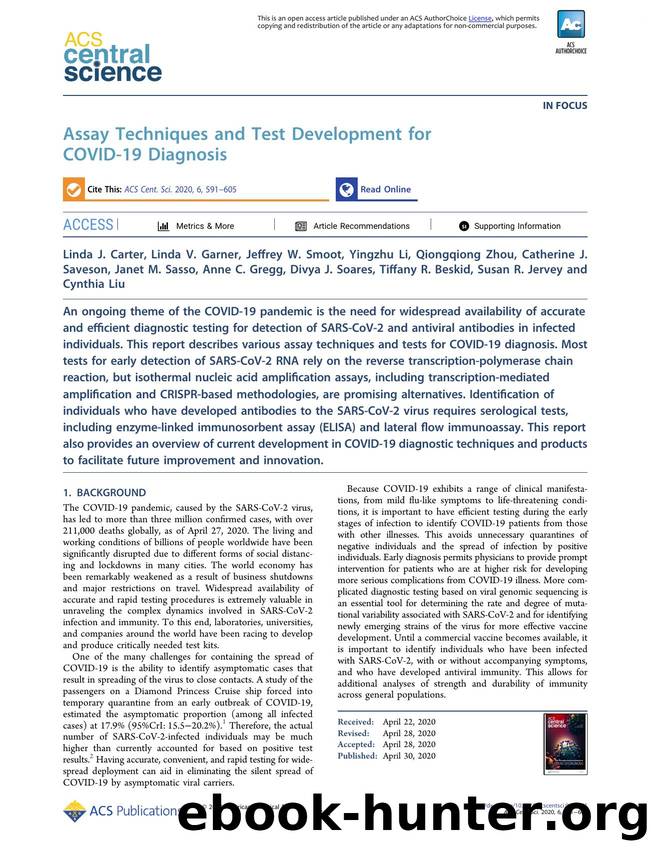 Assay Techniques and Test Development for COVID-19 Diagnosis by unknow