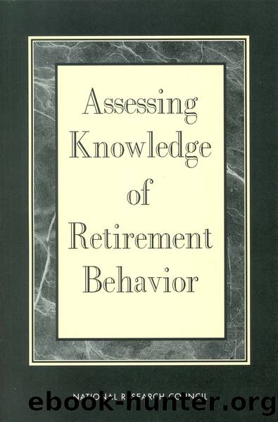 Assessing Knowledge of Retirement Behavior by Panel on Retirement Income Modeling