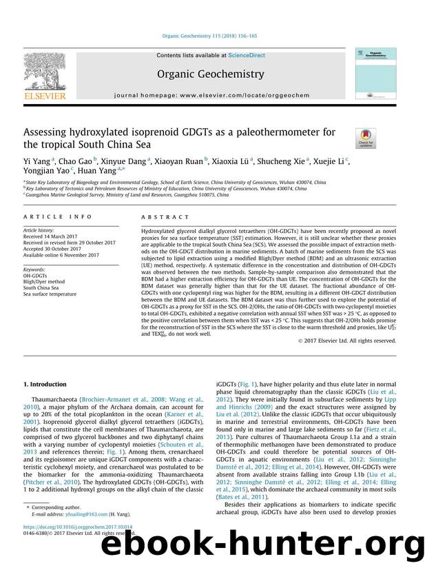Assessing hydroxylated isoprenoid GDGTs as a paleothermometer for the tropical South China Sea by unknow