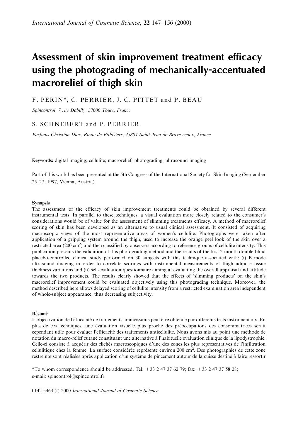 Assessment of skin improvement treatment efficacy using the photograding of mechanicallyaccentuated macrorelief of thigh skin by Unknown