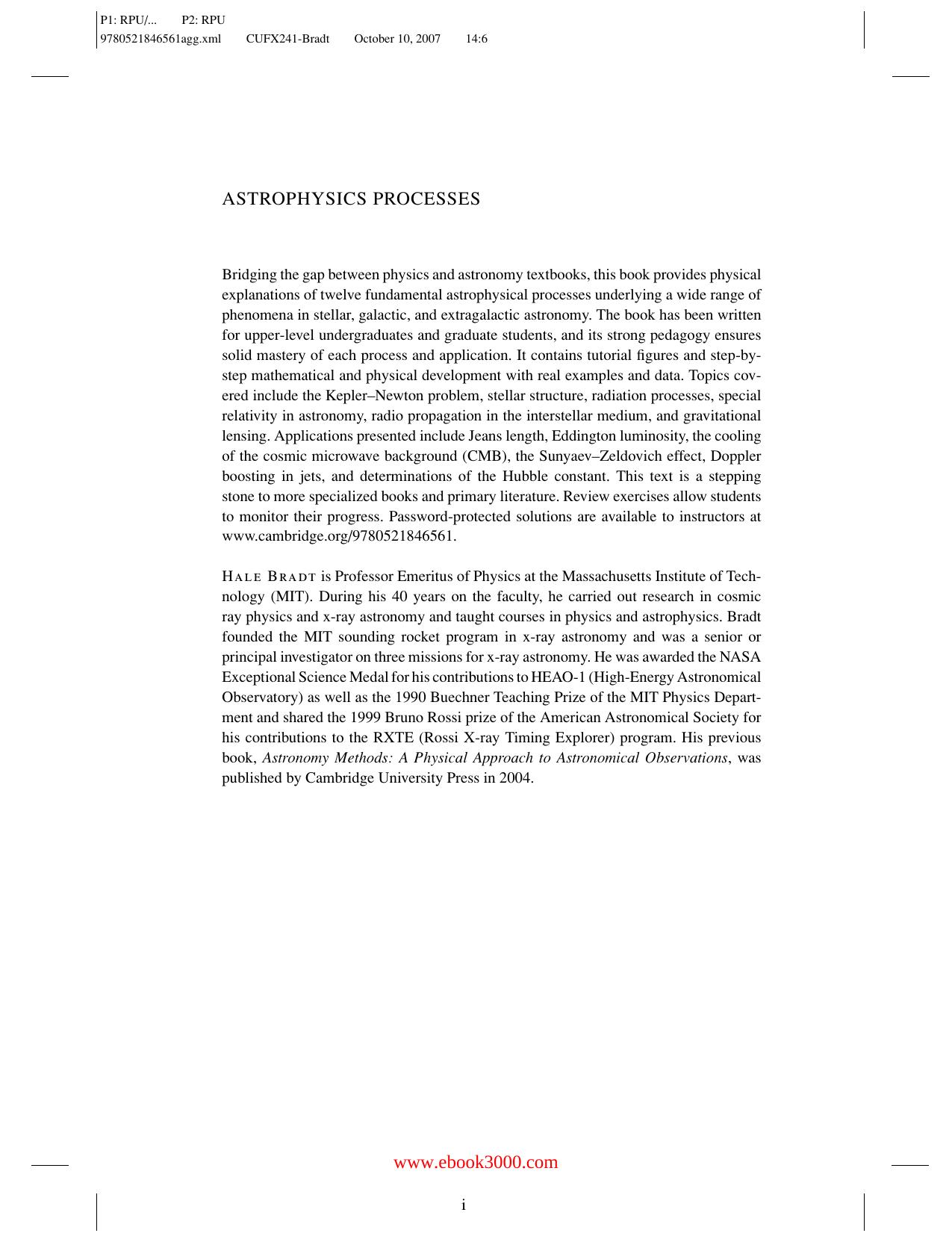 Astrophysics Processes: The Physics of Astronomical Phenomena by Unknow