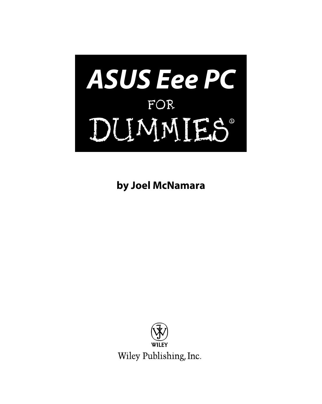 Asus Eee PC for dummies by Joel McNamara