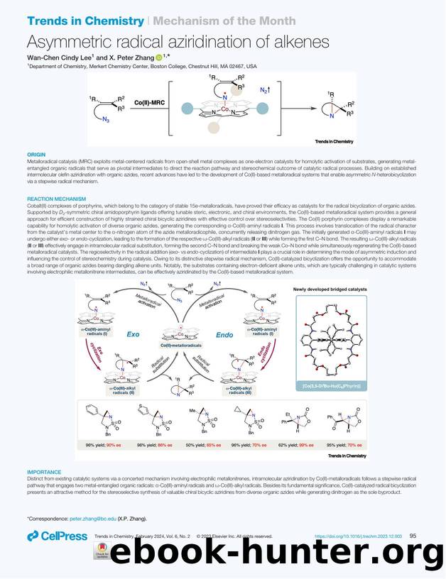 Asymmetric radical aziridination of alkenes by Wan-Chen Cindy Lee & X. Peter Zhang