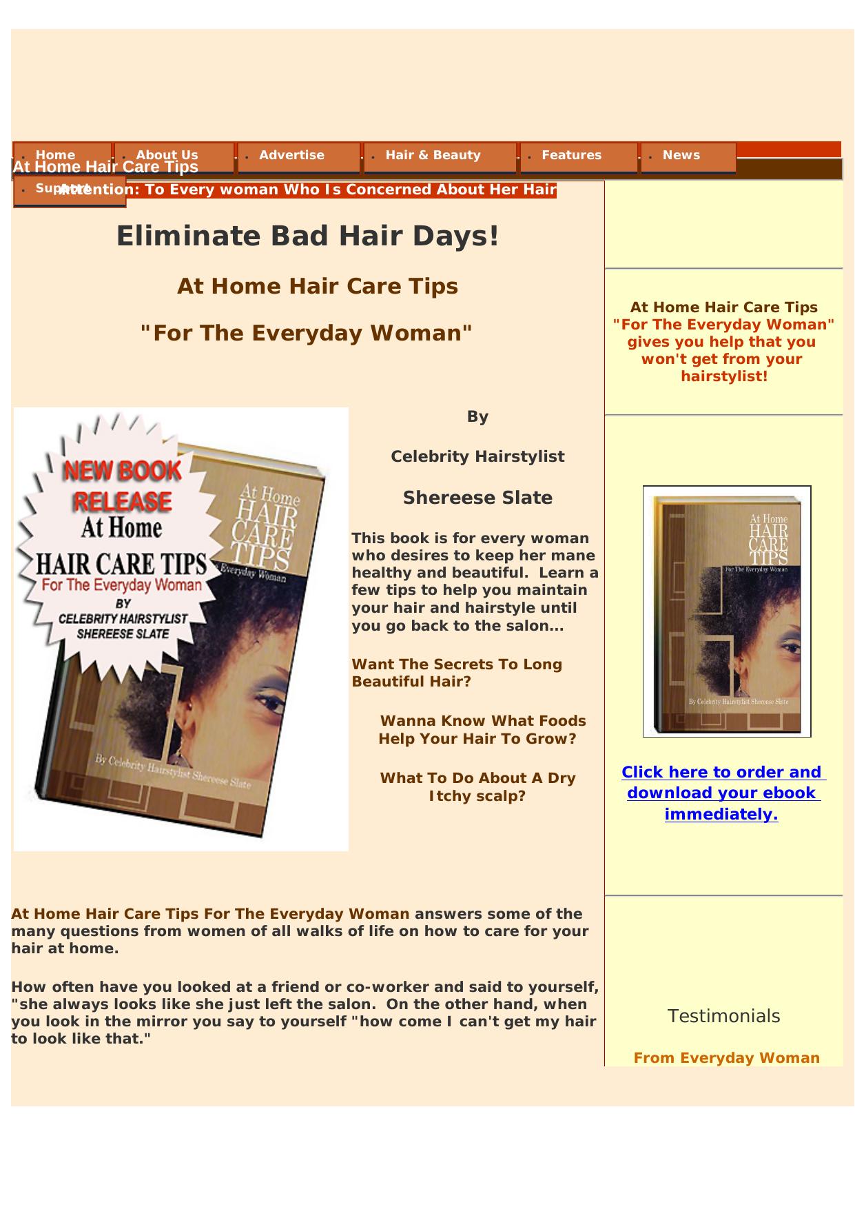 At Home Hair Care Tips. by Best of Kuszter's Collection