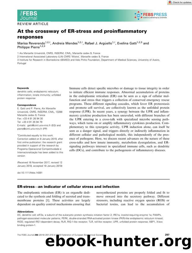 At the crossway of ERâstress and proinflammatory responses by Unknown