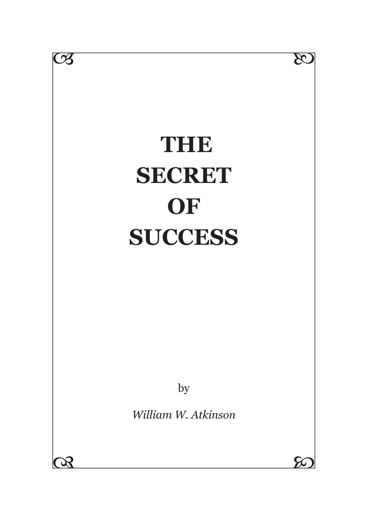 Atkinson - Secret of Success.indd by The Secret of Success