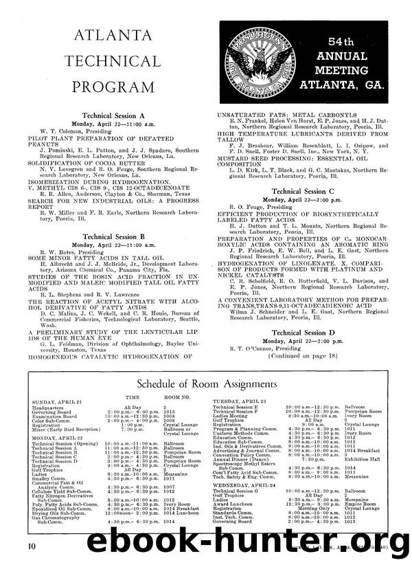 Atlanta technical program&#x2014;Schedule of room assignments by Unknown