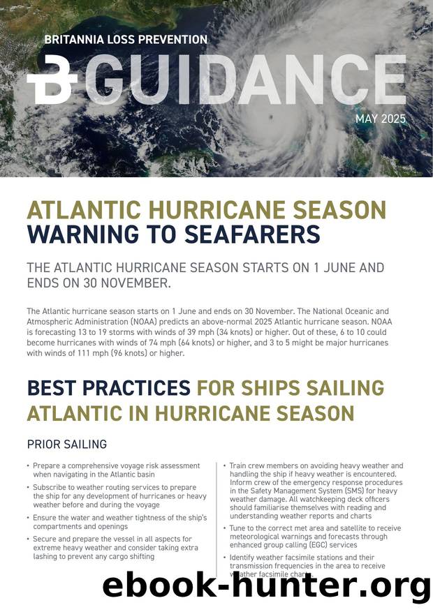 Atlantic Hurricane Season 2025 by Britannia P&&I