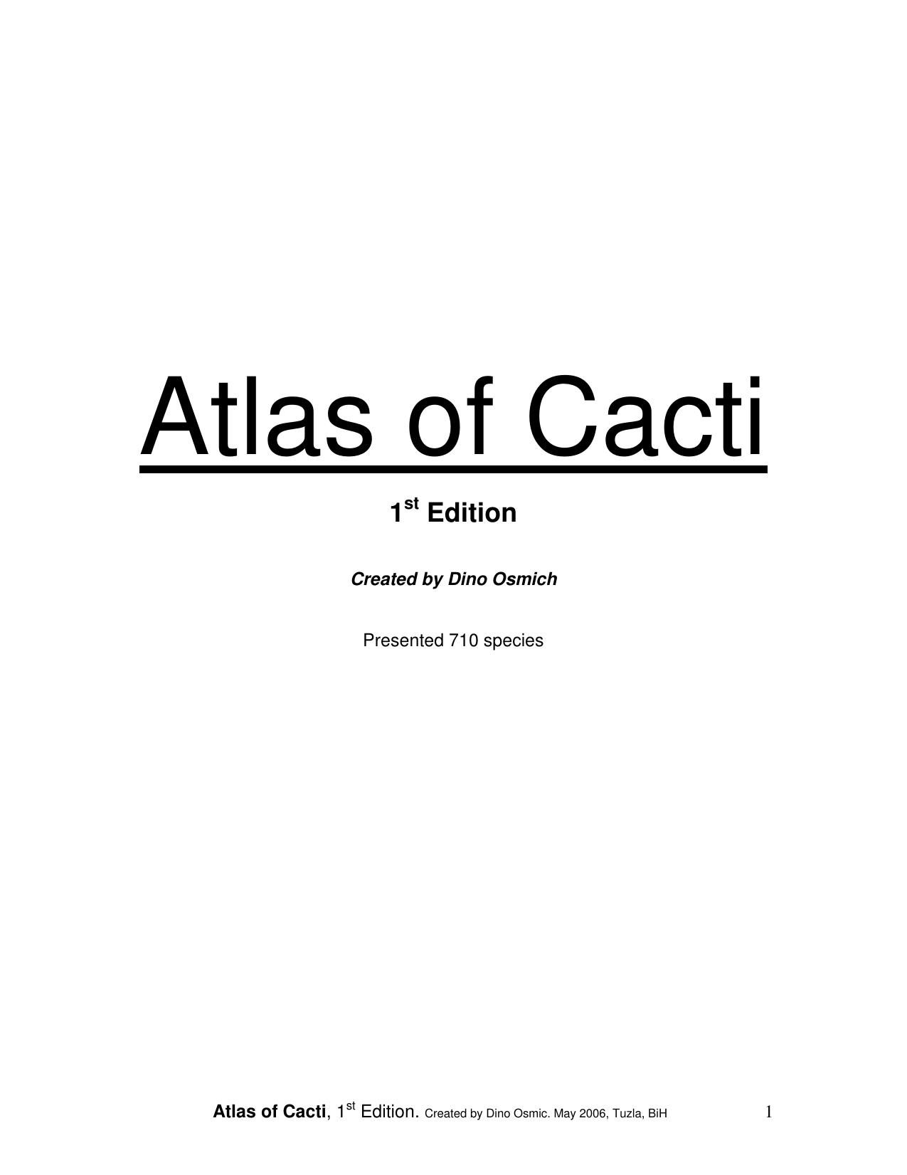 Atlas of Cacti by Osmich D