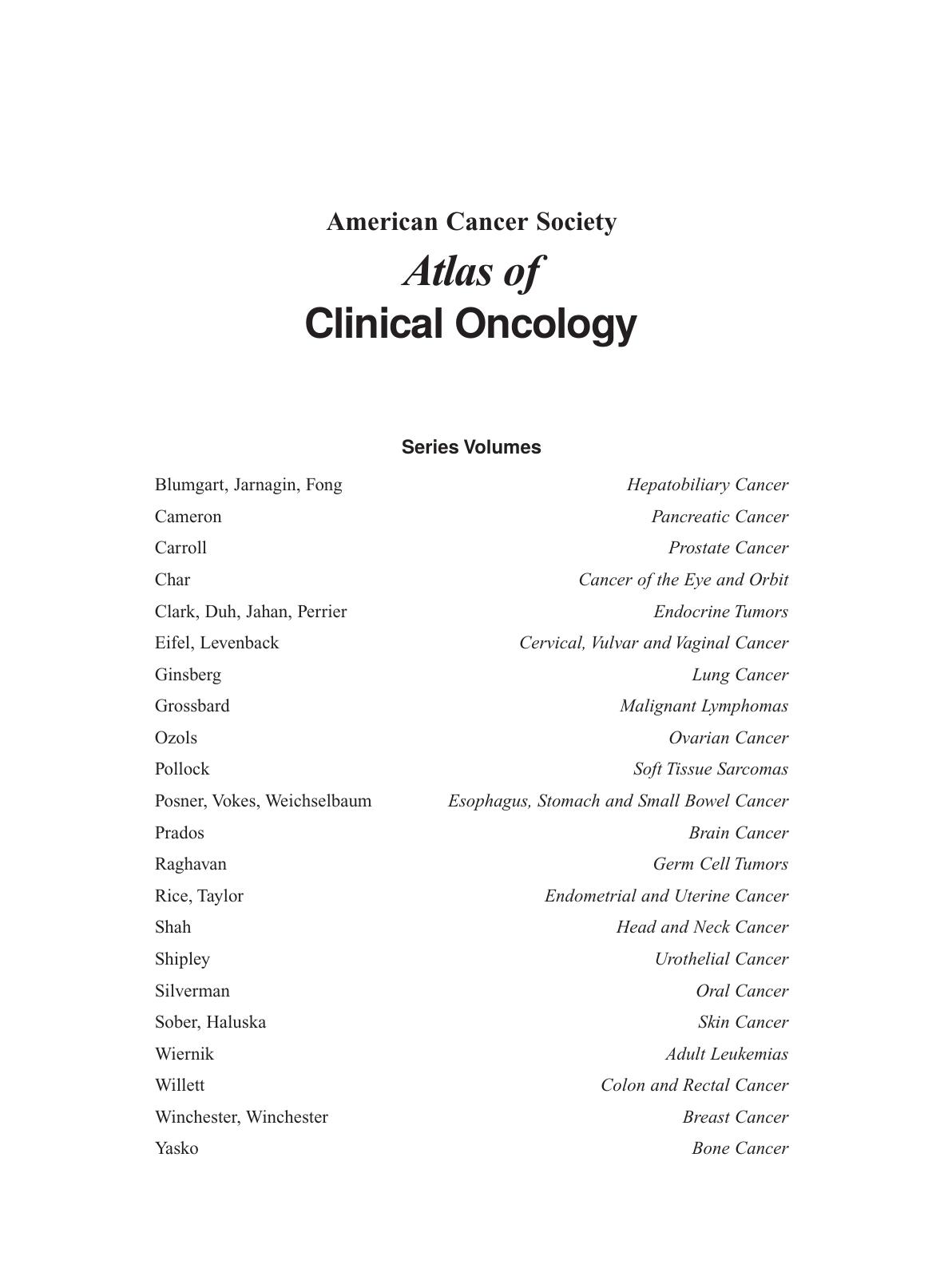 Atlas of Clinical Oncology: Breast Cancer by David J. Winchester MD FACS & David P. Winchester MD FACS