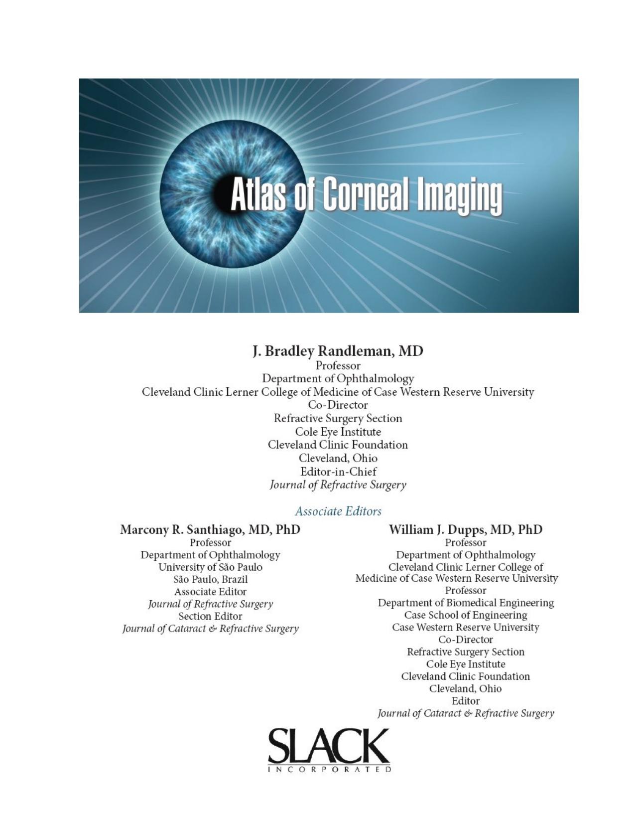 Atlas of Corneal Imaging by J. Bradley Randleman