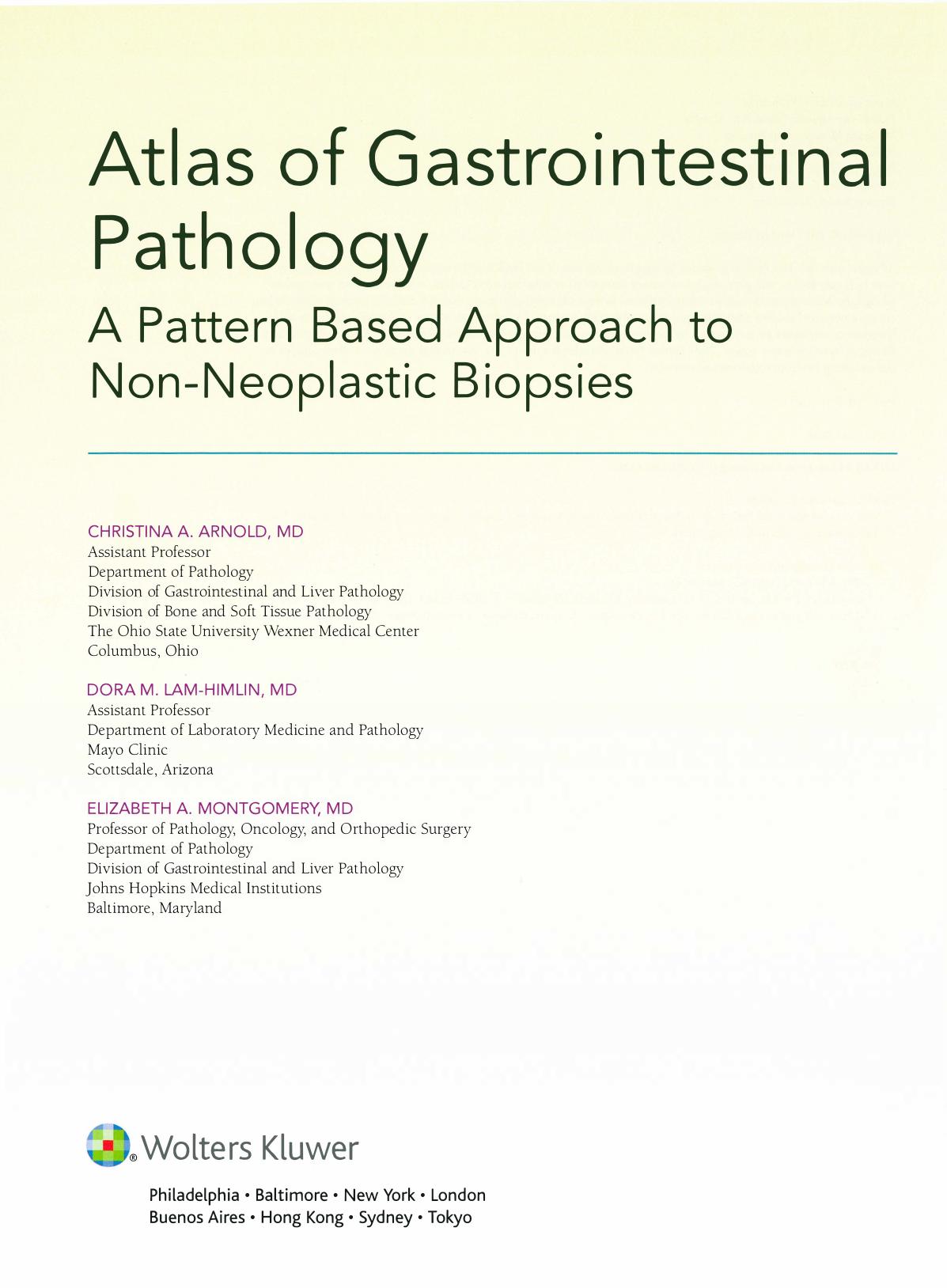 Atlas of Gastrointestinal Pathology: A Pattern Based Approach to Non-Neoplastic Biopsies by Unknow