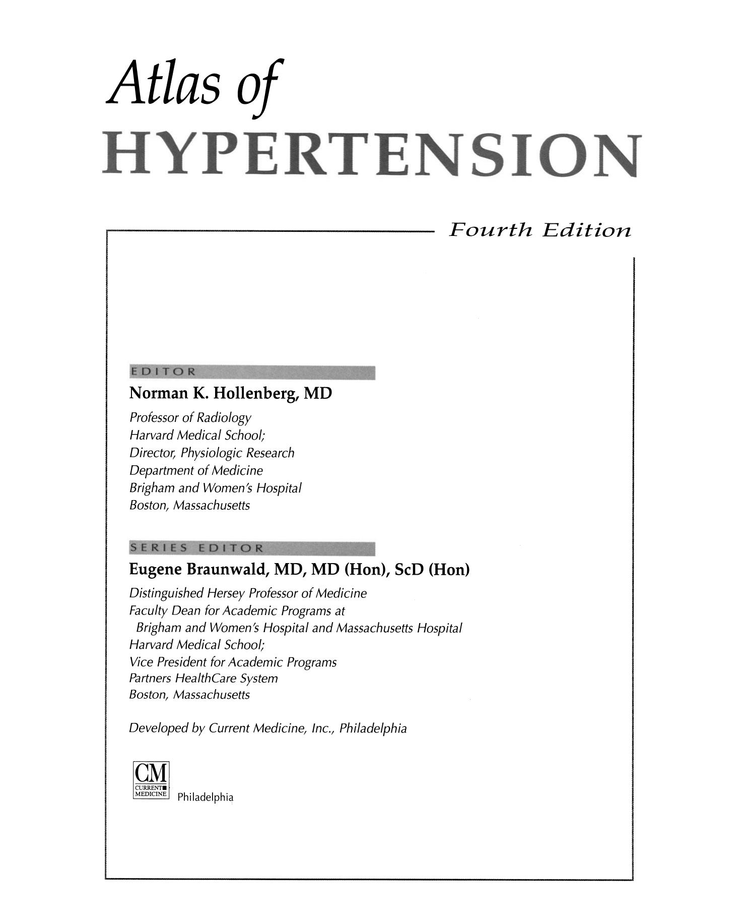 Atlas of Hypertension by 4th Edition (2013)