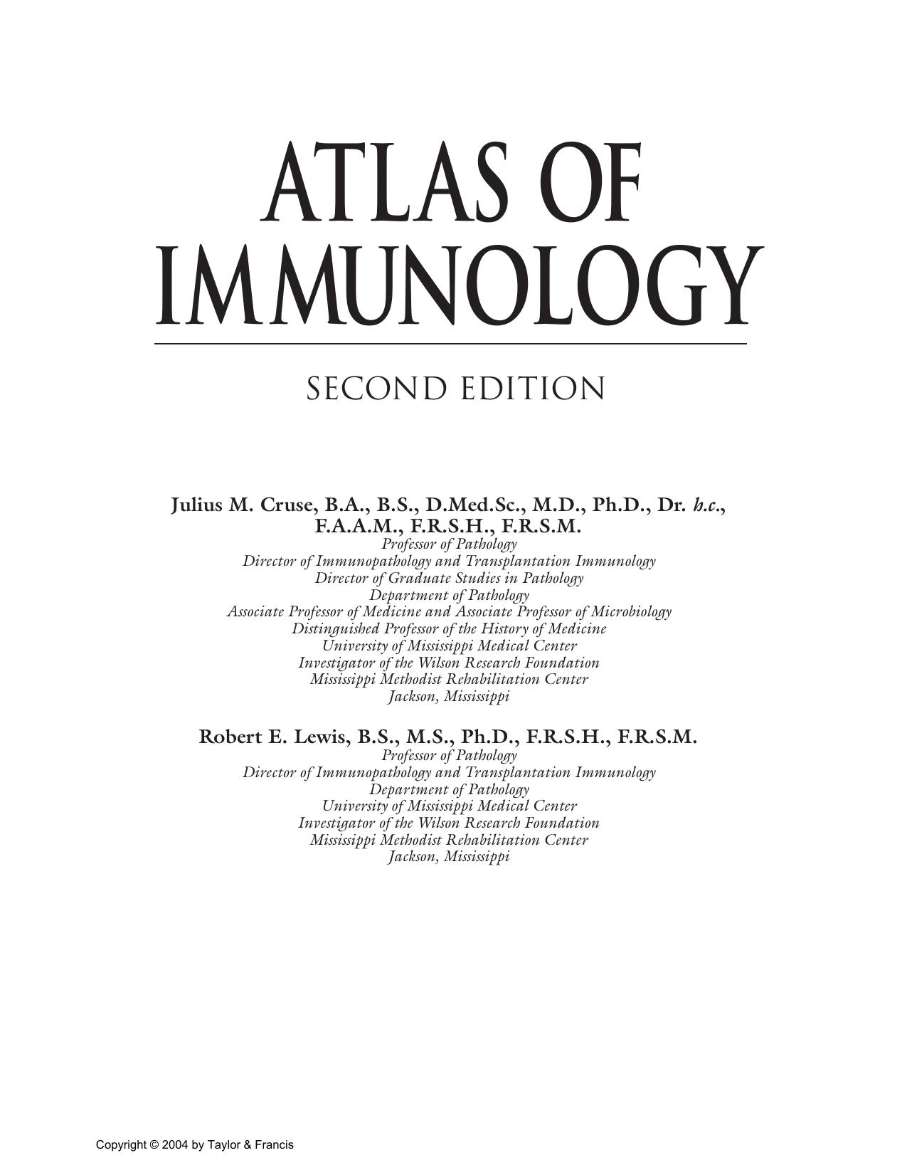 Atlas of Immunology, Second Edition by Unknow