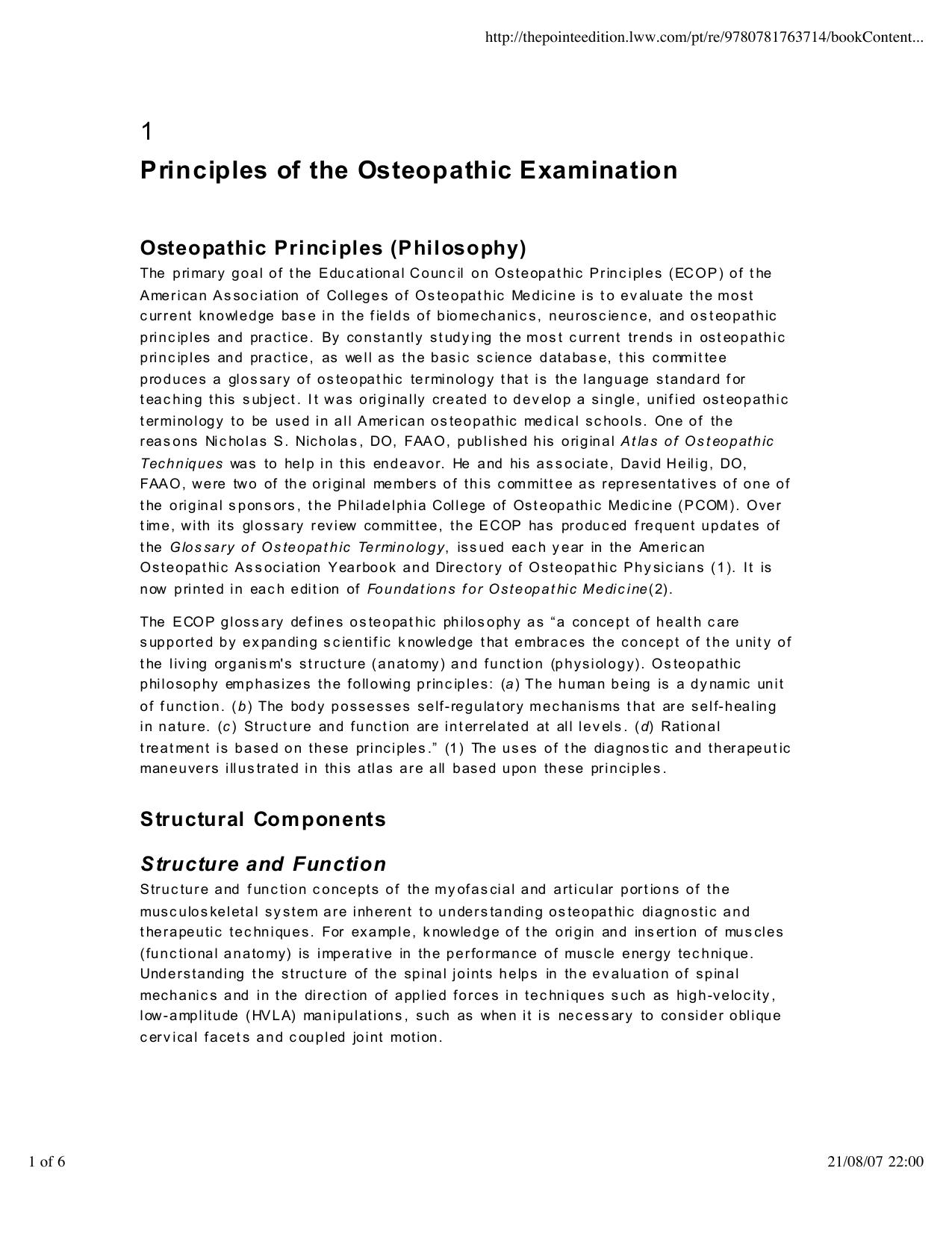 Atlas of Osteopathic Techniques by Alexander S. Nicholas Evan A. Nicholas