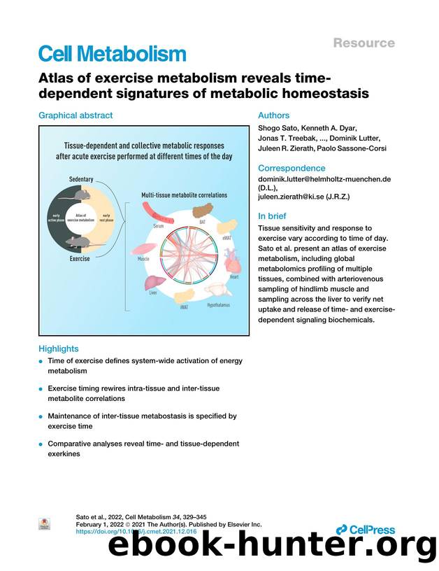 Atlas of exercise metabolism reveals time-dependent signatures of metabolic homeostasis by unknow