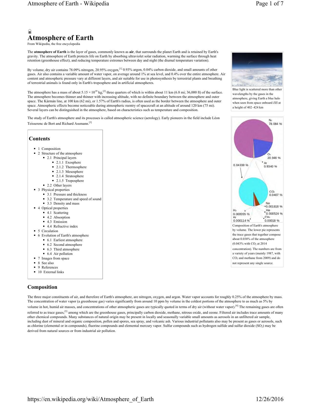 Atmosphere of Earth-2016 by Unknown