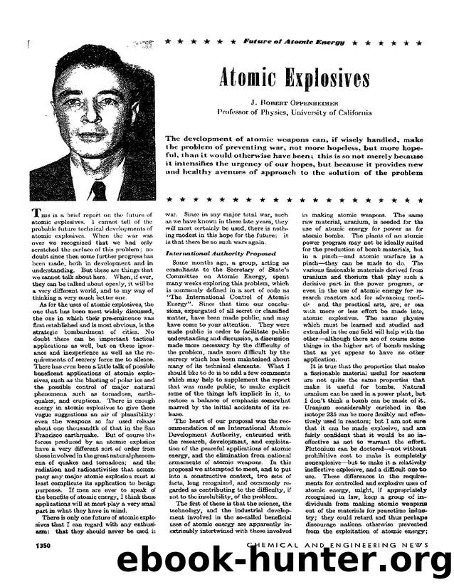 Atomic Explosives by J. ROBERT OPPENHEIMER