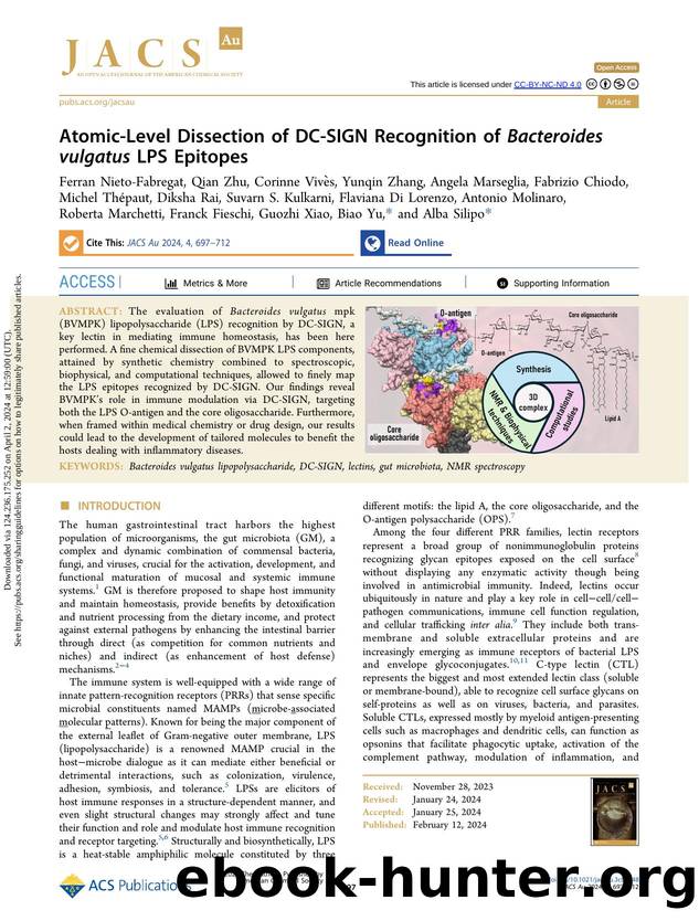 Atomic-Level Dissection of DC-SIGN Recognition of Bacteroides vulgatus LPS Epitopes by unknow
