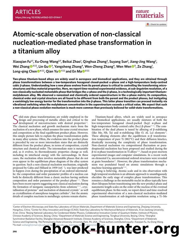 Atomic-scale observation of non-classical nucleation-mediated phase transformation in a titanium alloy by unknow