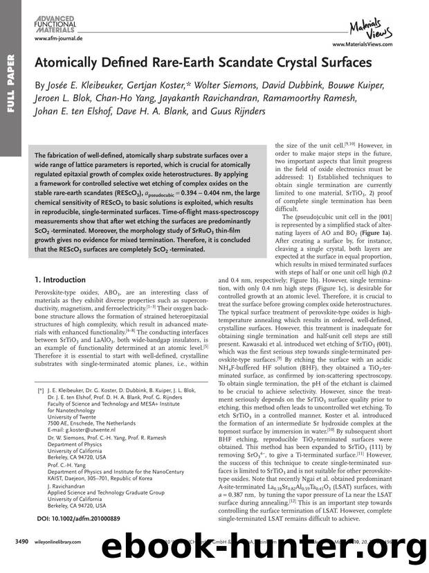 Atomically Defined RareEarth Scandate Crystal Surfaces by wcu