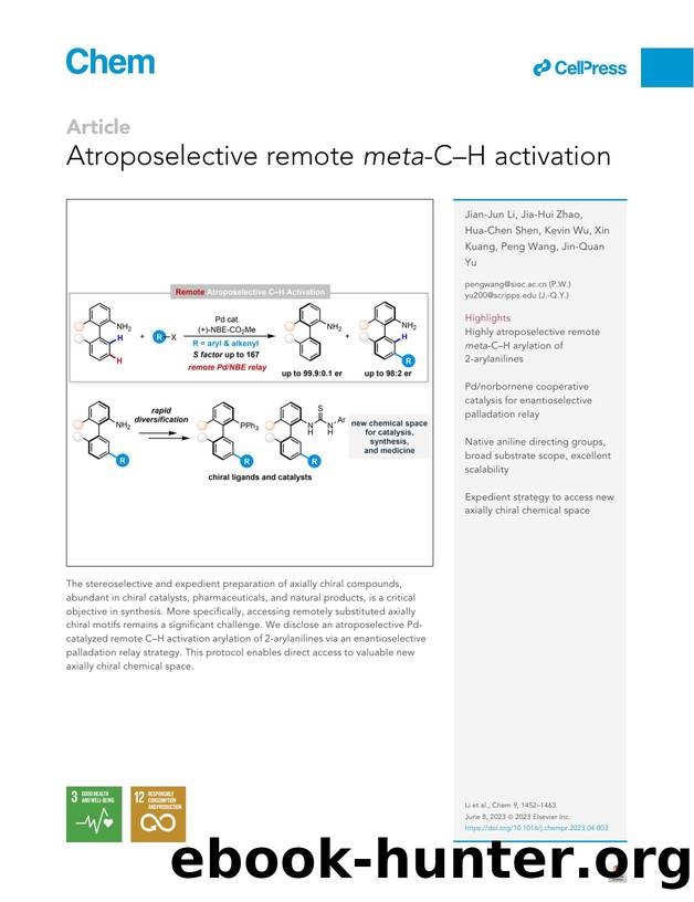 Atroposelective remote meta-C-H activation by Jian-Jun Li & Jia-Hui Zhao & Hua-Chen Shen & Kevin Wu & Xin Kuang & Peng Wang & Jin-Quan Yu