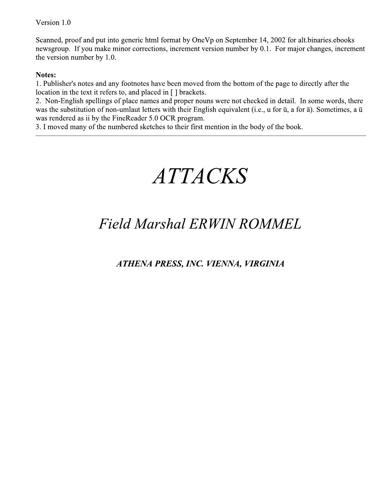 Attacks by Erwin Rommel