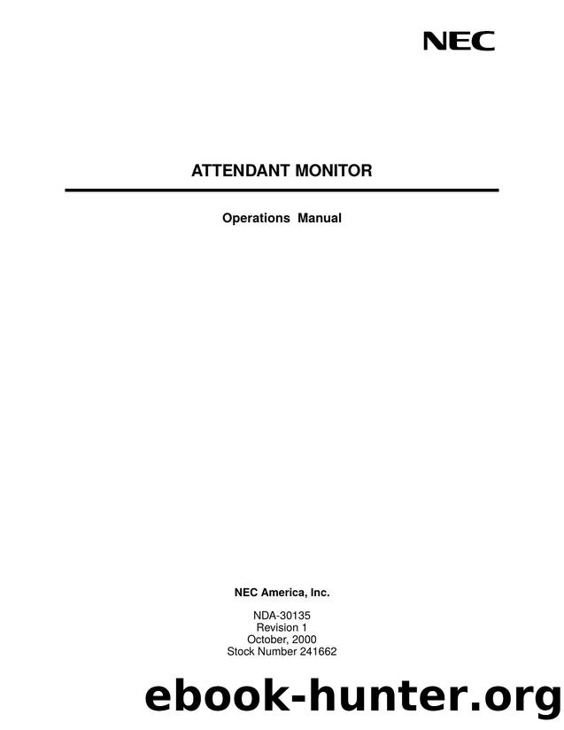 Attendamt Monitor Operations Manual by EZ Manuals