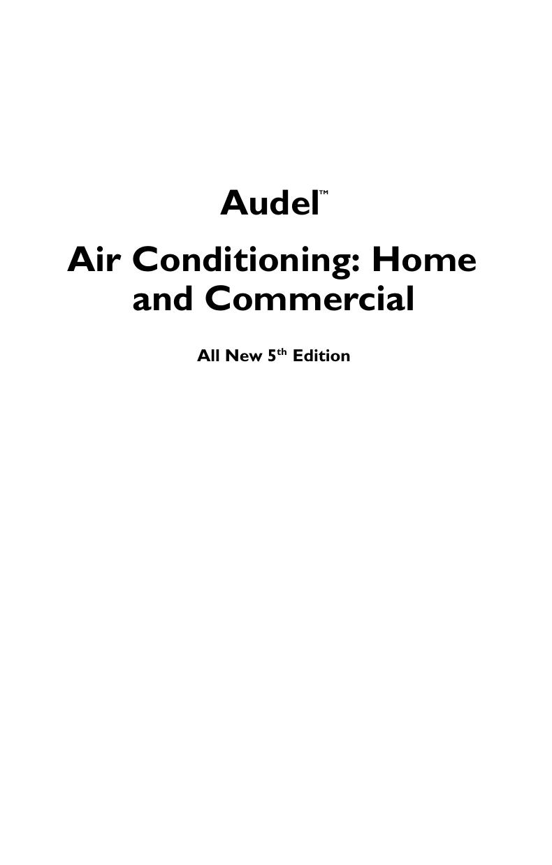 Audel Air Conditioning Home and Commercial, All New by Anderson Edwin P.;Miller Mark Richard;Miller Rex