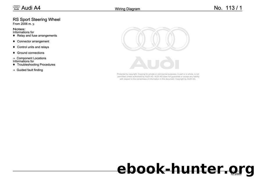 Audi A4 (B78E) Wiring - 113 - RS Sport Steering Wheel - Free by RS Sport Steering Wheel