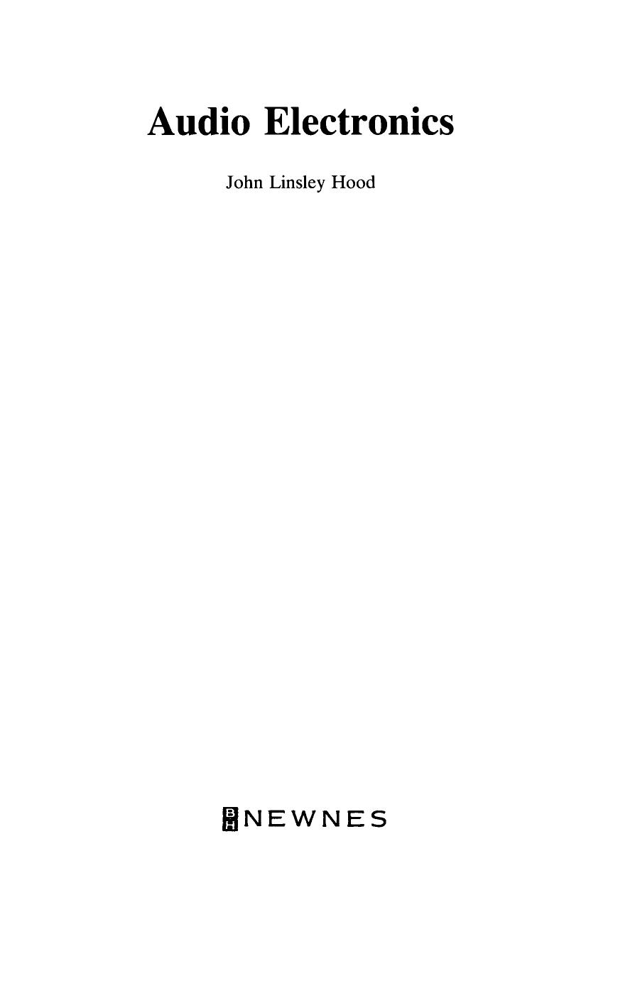 Audio Electronics by John Linsley Hood (Auth.)