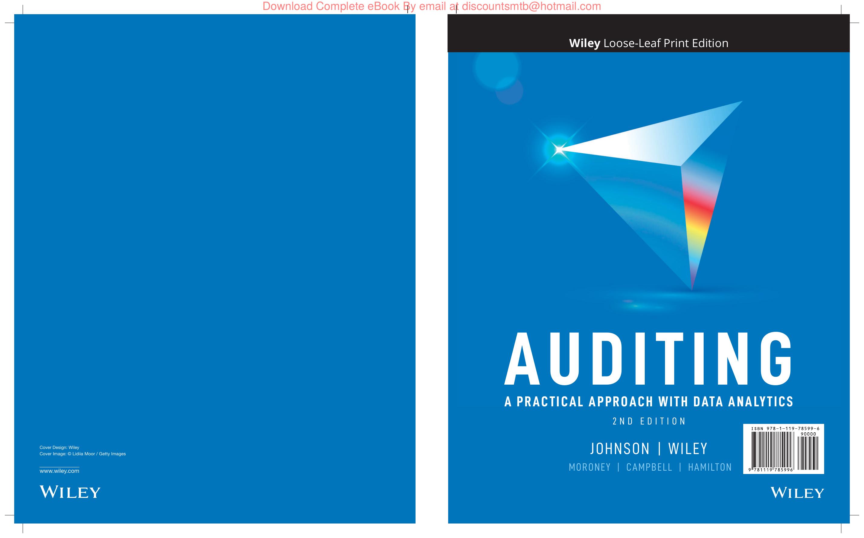 Auditing A Practical Approach with Data Analytics by Raymond Johnson Laura Wiley