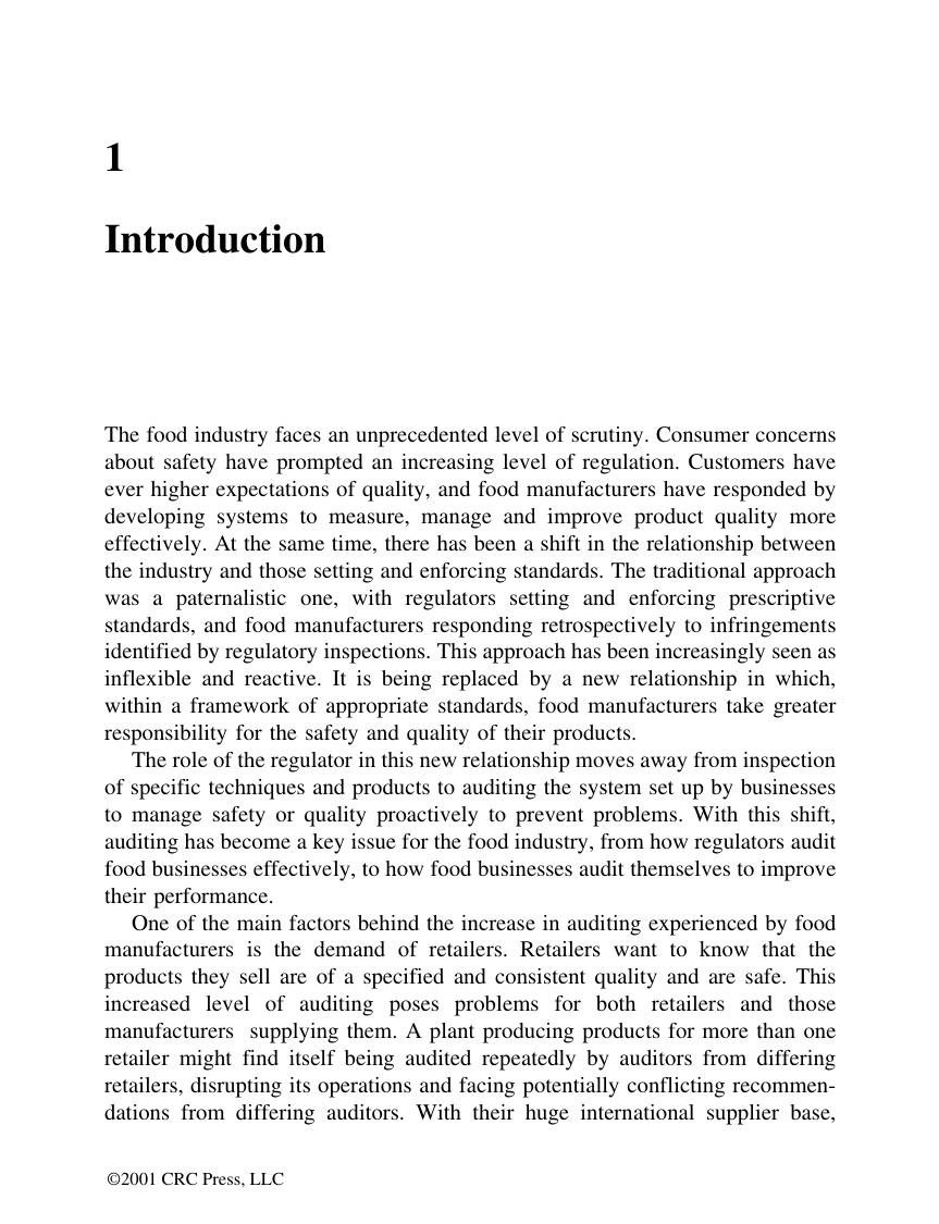 Auditing in the food Industry by Unknown