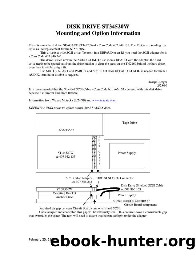 Audix Disc Drive Mounting Ans Options by Unknown