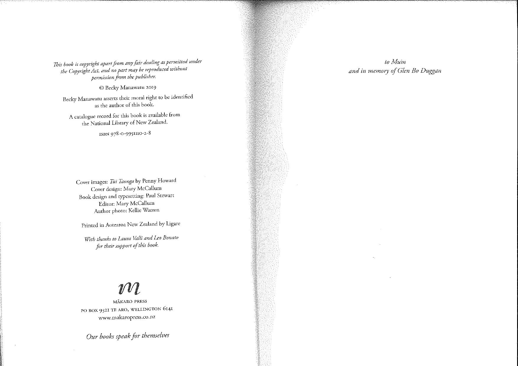 Aue by Becky Manawatu