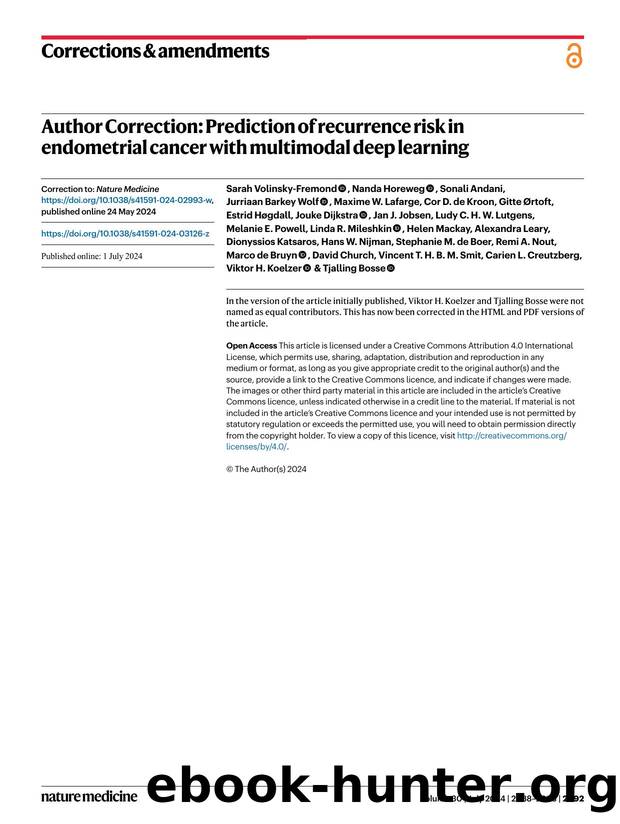 Author Correction: A multi-ancestry genetic study of pain intensity in 598,339 veterans by unknow
