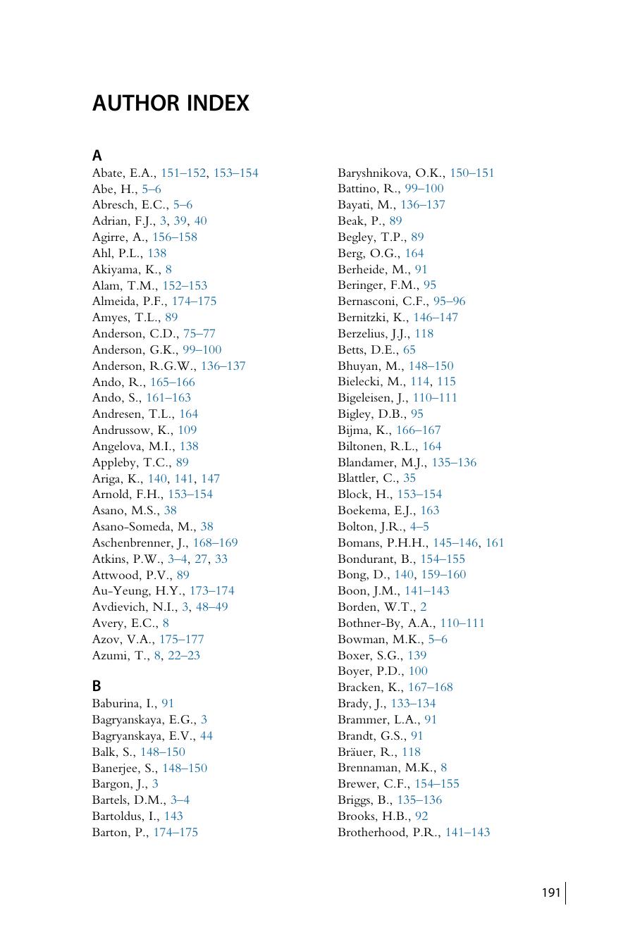 Author Index by Ian H. Williams & Nicholas H. Williams