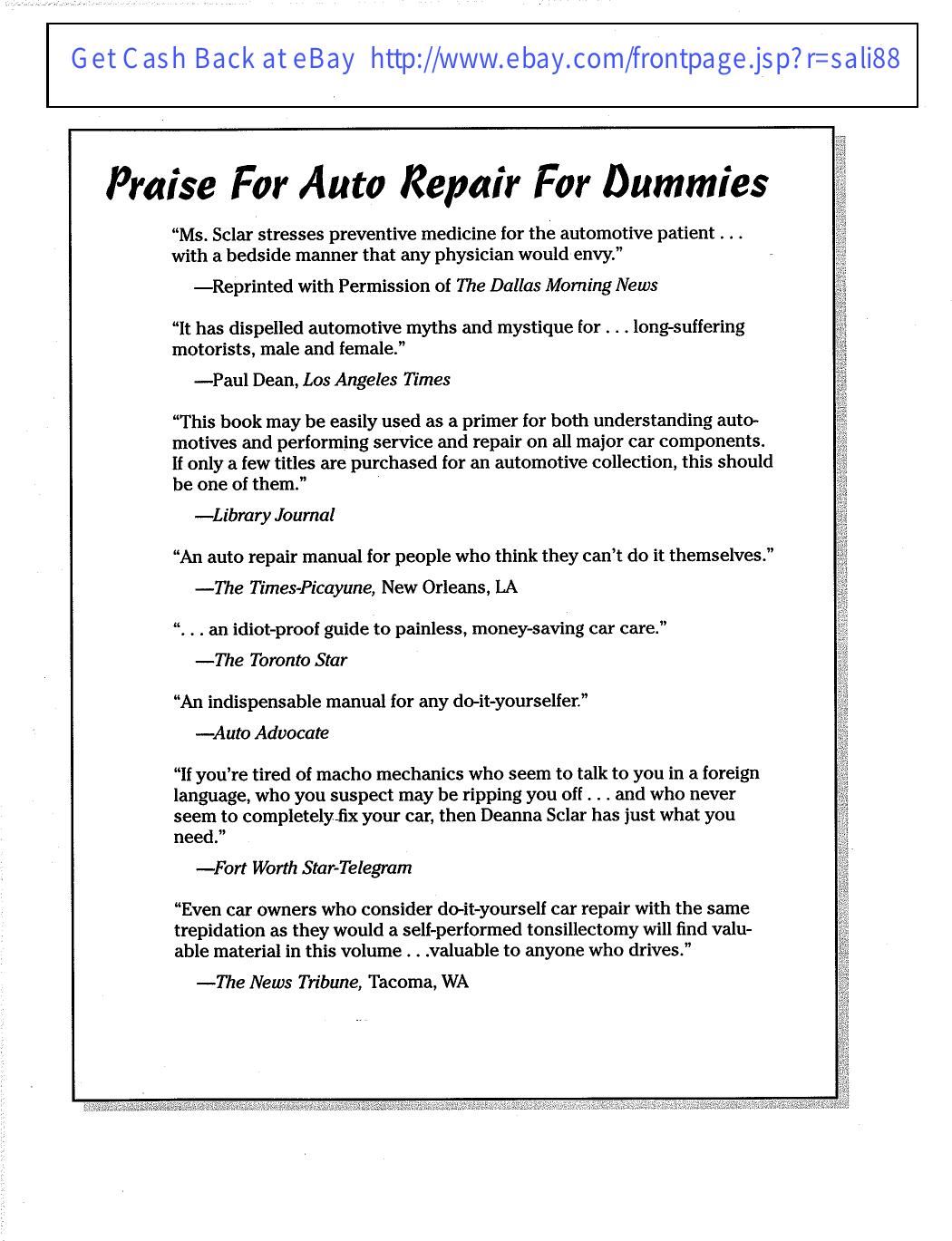 Auto Repair for Dummies by unknow