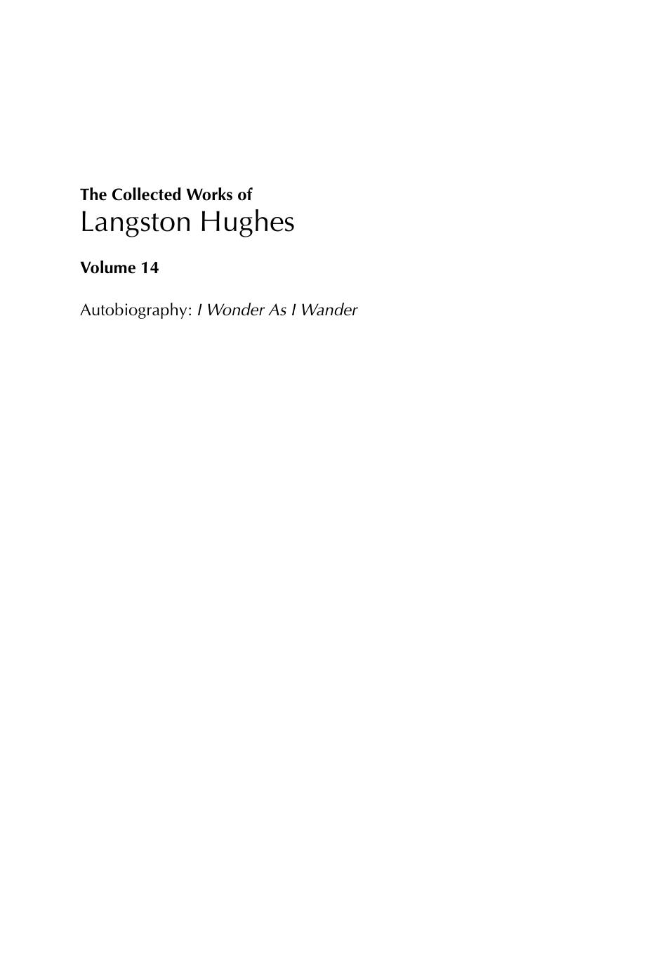 Autobiography: I Wonder as I Wander by Langston Hughes & Joseph McLaren