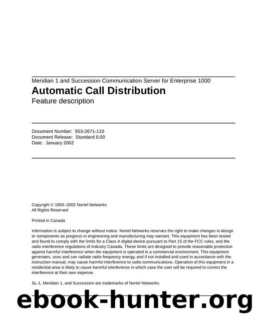 Automatic Call Distribution by Nortel Network