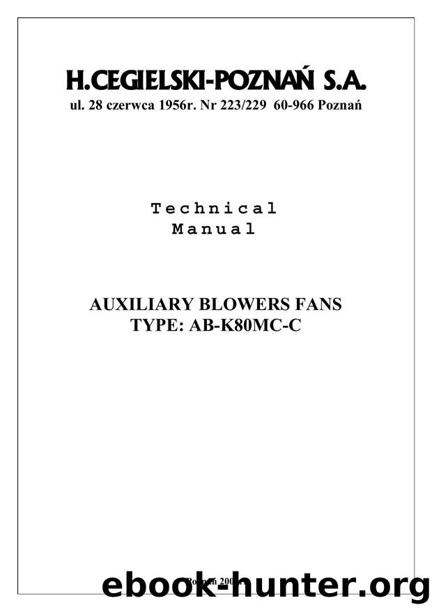 Auxiliary Blowers Fans by Unknown