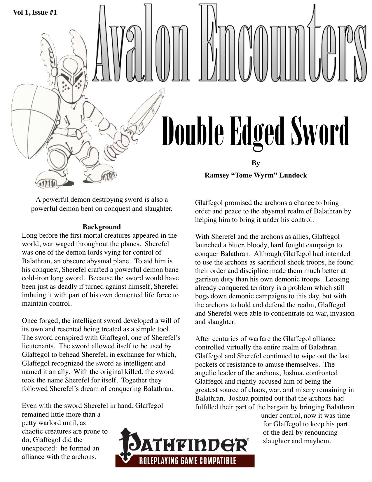 Avalon Encounters Vol. 1, Issue 1 by Avalon Games Company