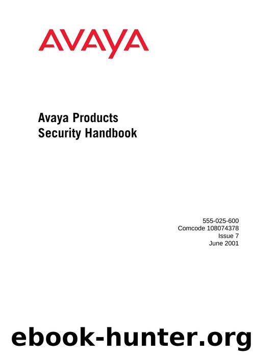 Avaya Products Security Handbook by Unknown