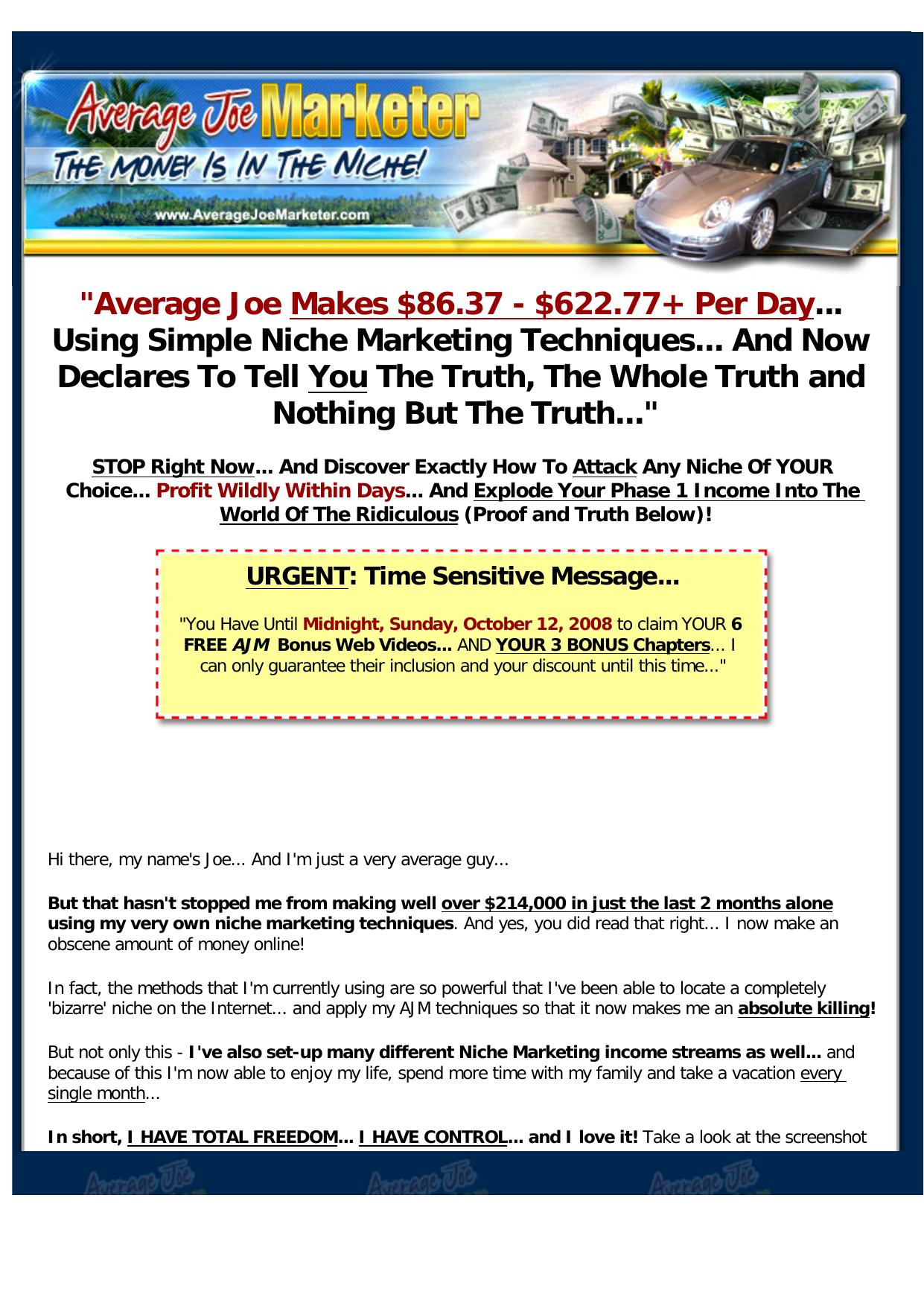 Average Joe Marketer Package. by Best of Kuszter's Collection