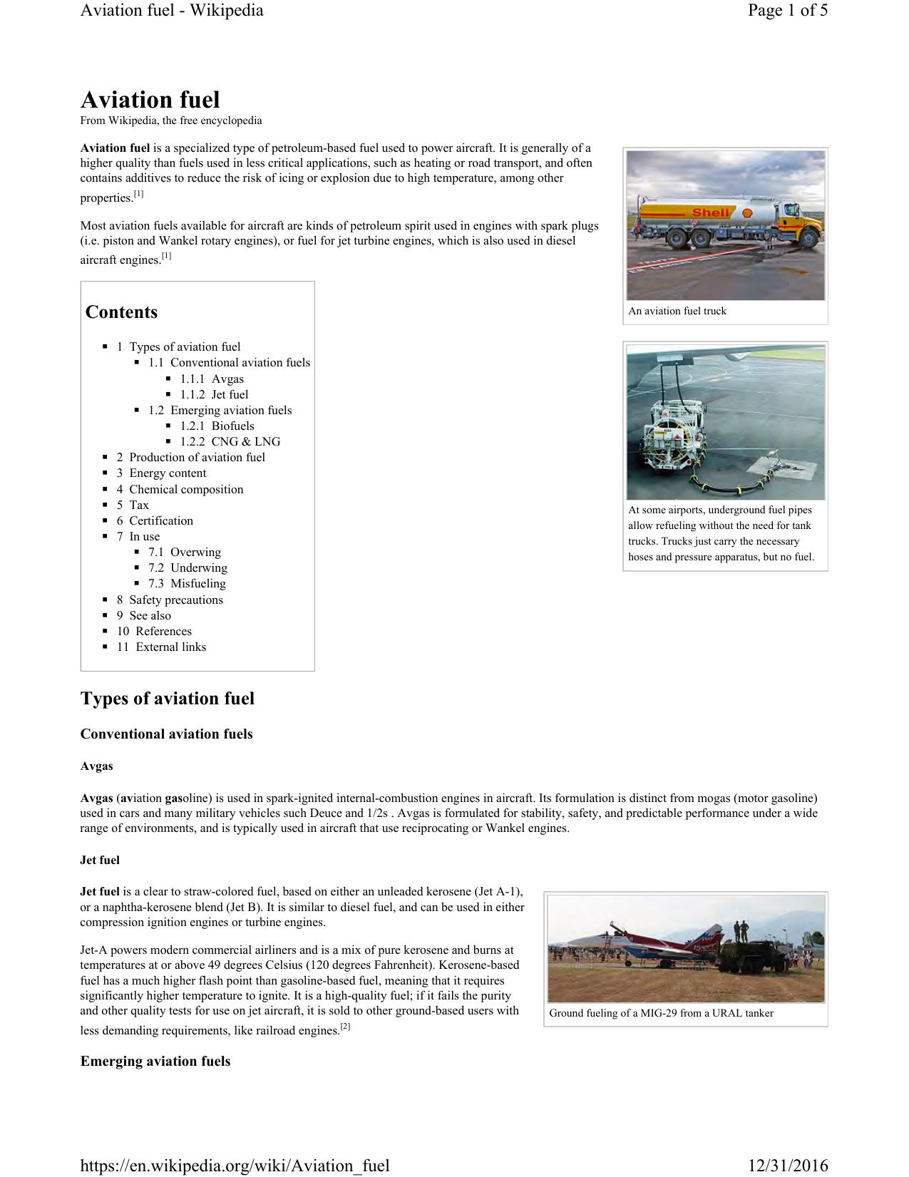 Aviation Fuel-2016 by Unknown