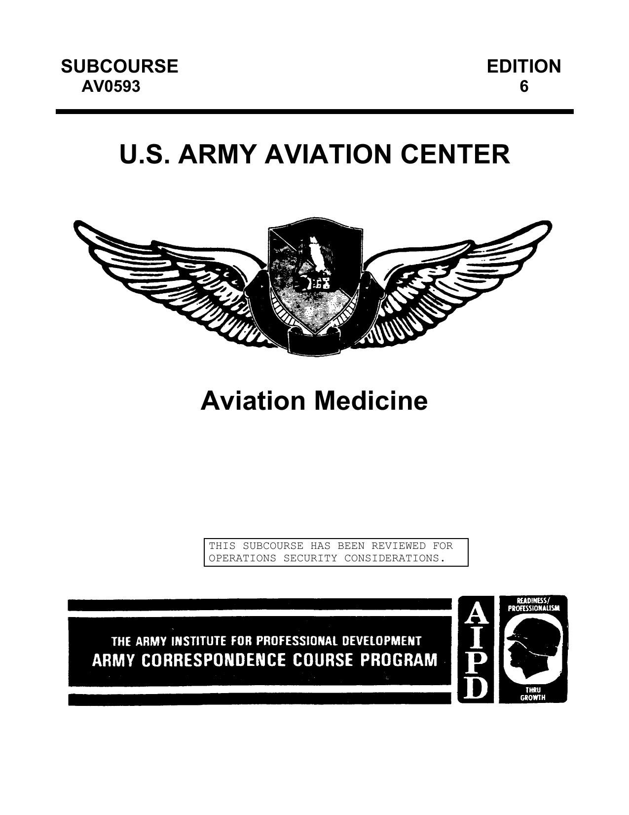 Aviation Medicine AV0593 by US Army medical department