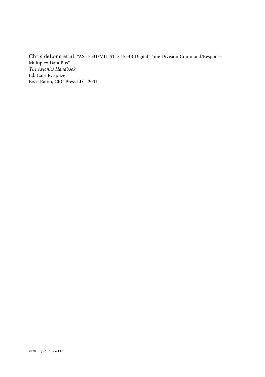 Avionics Handbook, The by CARY R. SPITZER