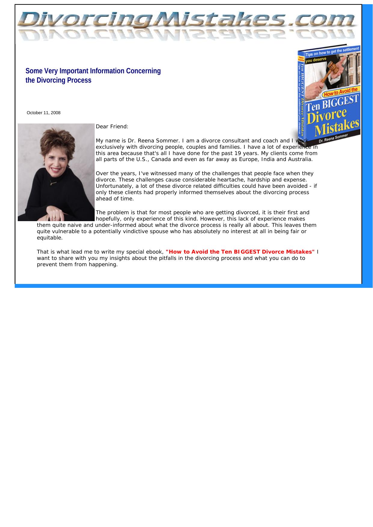 Avoid The 10 Biggest Divorce Mistakes. by Best of Kuszter's Collection