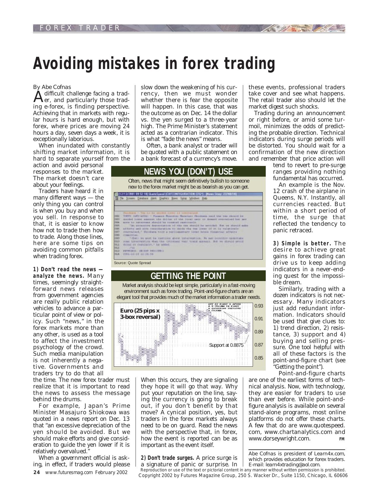 Avoiding Mistakes In Forex Trading -Forextrader by Unknown