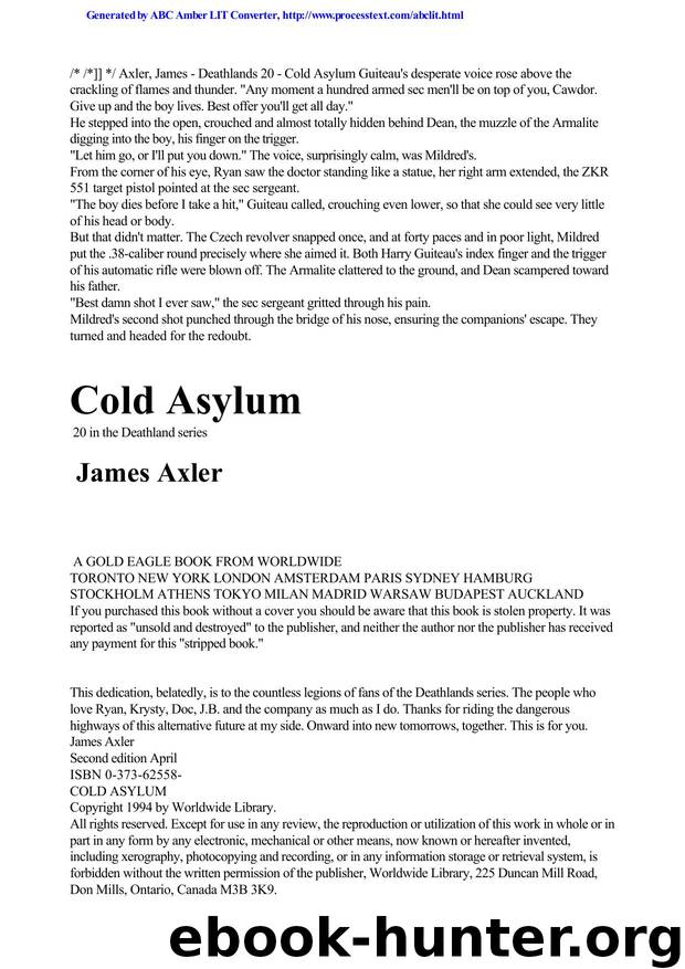 Axler, James - Deathlands 20 by Axler James
